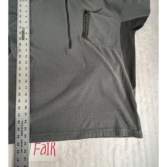 Marmot Mens Gray Half-Zip Base Layer Thermal Fleece Lined Pullover Shirt Large - Picture 9 of 11